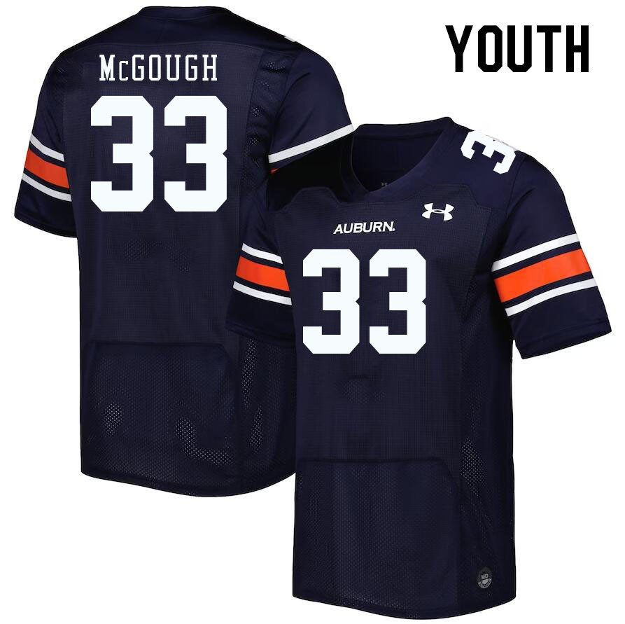 Youth #33 Towns McGough Auburn Tigers College Football Jerseys Stitched-Navy